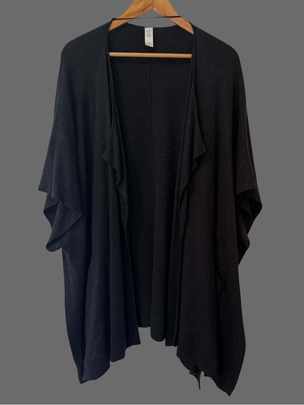Lululemon Gray "After Asana" Open Front Cape/Cardigan O/S